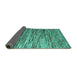 Sideview of Abstract Turquoise Modern Rug, abs5123turq