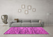 Machine Washable Abstract Pink Modern Rug in a Living Room, wshabs5123pnk