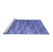 Sideview of Machine Washable Abstract Blue Modern Rug, wshabs5123blu