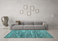 Machine Washable Abstract Light Blue Modern Rug, wshabs5123lblu