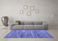 Machine Washable Abstract Blue Modern Rug, wshabs5123blu