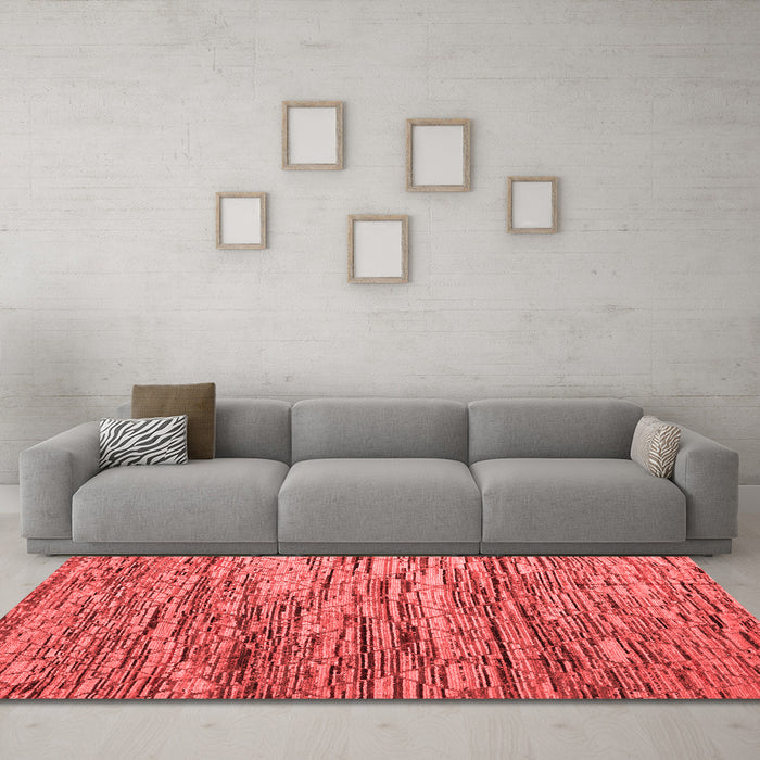 Modern Red Washable Rugs