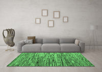 Machine Washable Abstract Emerald Green Modern Rug, wshabs5123emgrn