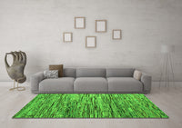 Machine Washable Abstract Green Modern Rug, wshabs5123grn