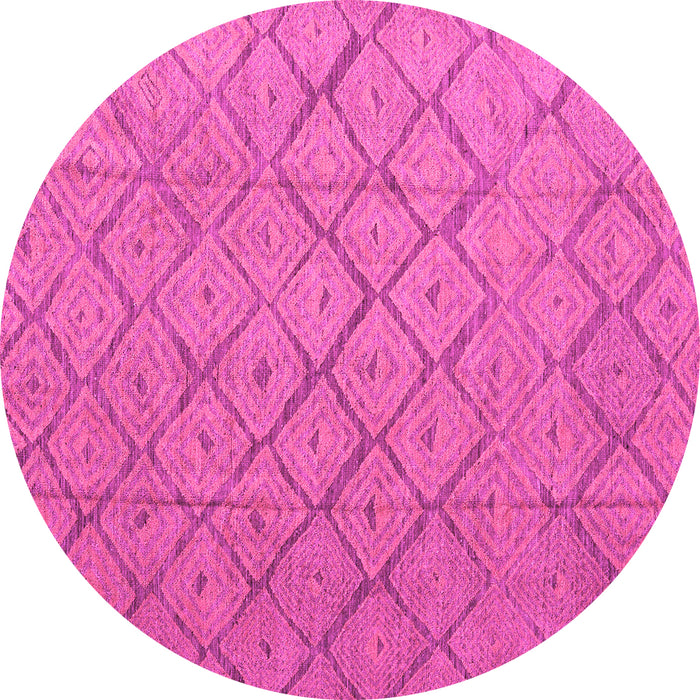 Round Abstract Pink Modern Rug, abs5124pnk