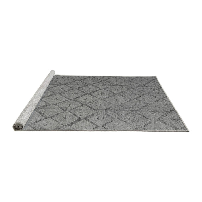 Sideview of Machine Washable Abstract Gray Modern Rug, wshabs5124gry