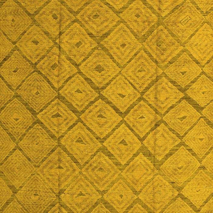 Machine Washable Abstract Yellow Modern Rug, wshabs5124yw