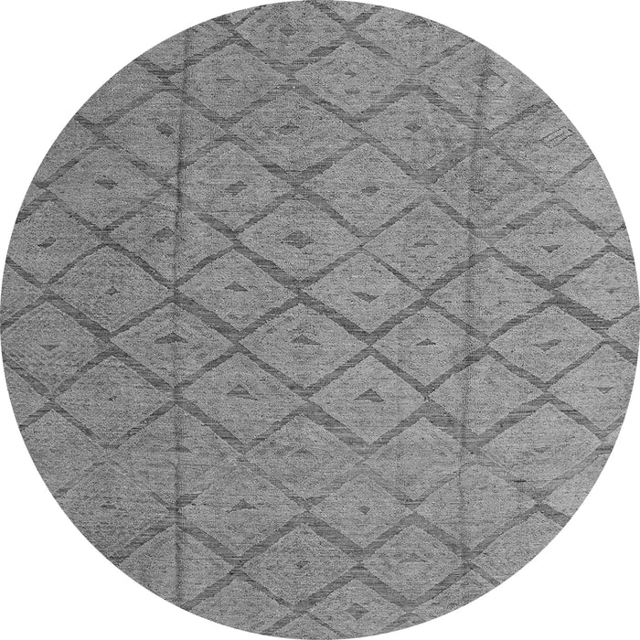 Round Machine Washable Abstract Gray Modern Rug, wshabs5124gry