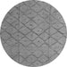 Round Machine Washable Abstract Gray Modern Rug, wshabs5124gry