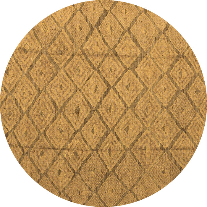 Round Machine Washable Abstract Brown Modern Rug, wshabs5124brn