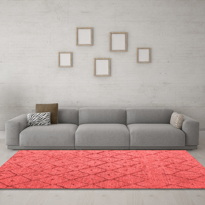 Modern Red Washable Rugs