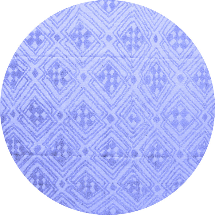 Round Machine Washable Abstract Blue Modern Rug, wshabs5125blu