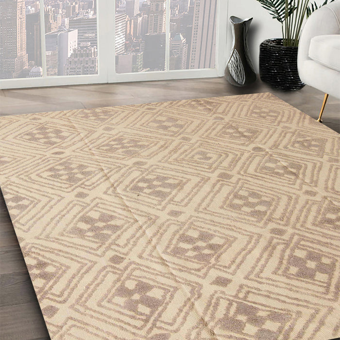 Machine Washable Abstract Light Copper Gold Rug in a Family Room, wshabs5125