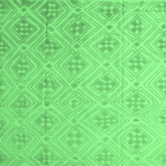 Square Abstract Emerald Green Modern Rug, abs5125emgrn