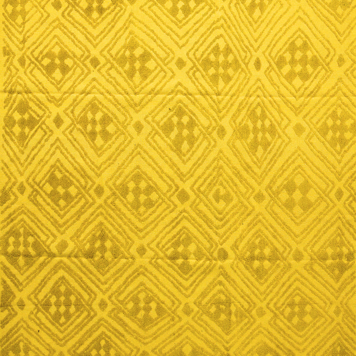 Square Abstract Yellow Modern Rug, abs5125yw