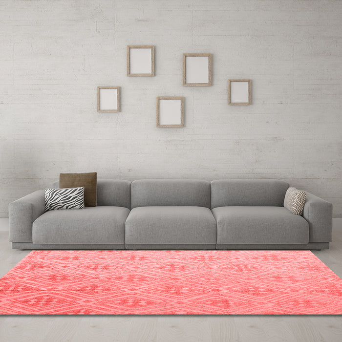 Modern Red Washable Rugs