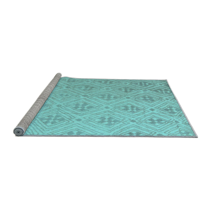 Sideview of Machine Washable Abstract Light Blue Modern Rug, wshabs5125lblu