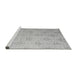 Sideview of Machine Washable Abstract Gray Modern Rug, wshabs5125gry