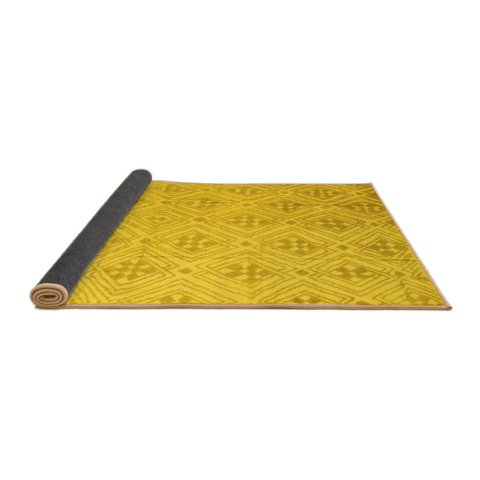 Sideview of Abstract Yellow Modern Rug, abs5125yw