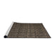 Sideview of Machine Washable Abstract Dark Almond Brown Rug, wshabs5126