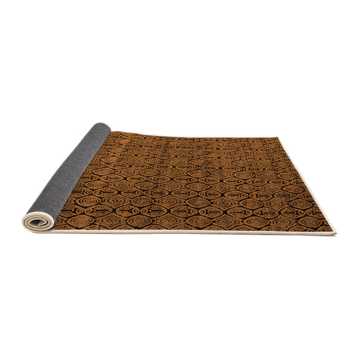 Sideview of Abstract Orange Modern Rug, abs5126org