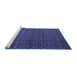 Sideview of Machine Washable Abstract Blue Modern Rug, wshabs5126blu