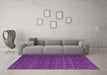 Machine Washable Abstract Purple Modern Area Rugs in a Living Room, wshabs5126pur