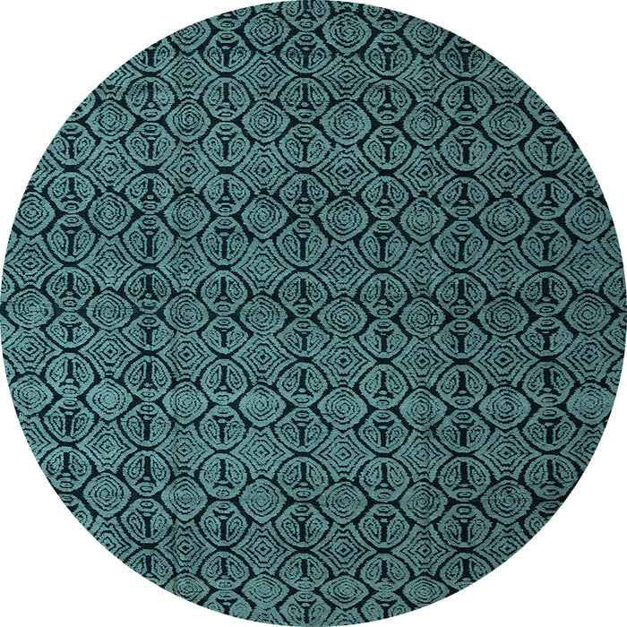 Round Machine Washable Abstract Light Blue Modern Rug, wshabs5126lblu