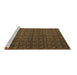 Sideview of Machine Washable Abstract Brown Modern Rug, wshabs5126brn