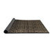 Sideview of Abstract Dark Almond Brown Modern Rug, abs5127