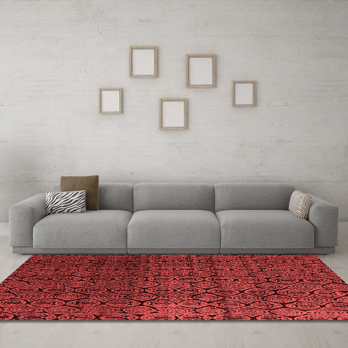 Modern Red Washable Rugs