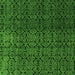 Square Machine Washable Abstract Green Modern Area Rugs, wshabs5127grn