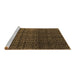 Sideview of Machine Washable Abstract Brown Modern Rug, wshabs5127brn