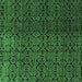 Square Abstract Emerald Green Modern Rug, abs5127emgrn