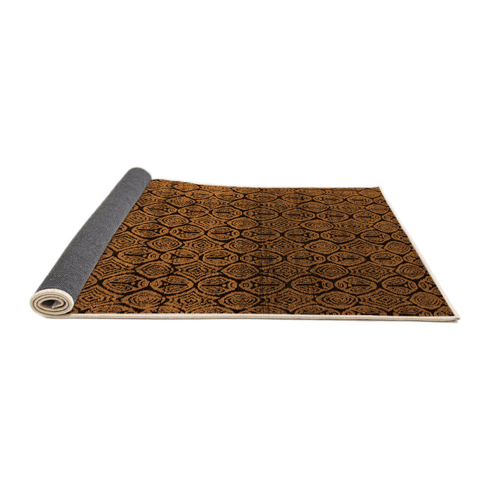 Sideview of Abstract Orange Modern Rug, abs5127org