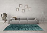 Machine Washable Abstract Light Blue Modern Rug, wshabs5127lblu