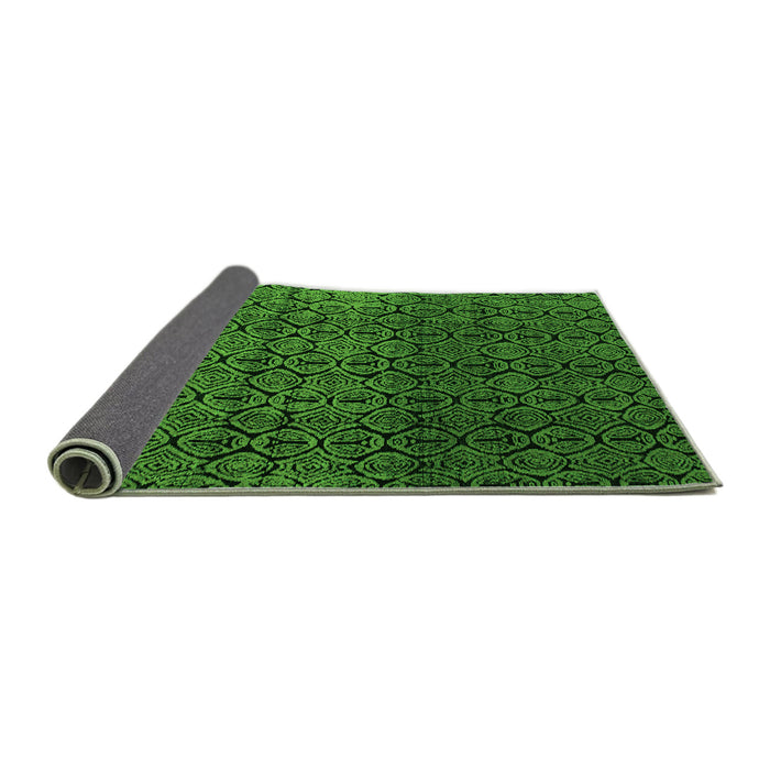 Sideview of Abstract Green Modern Rug, abs5127grn