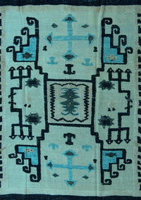 Abstract Light Blue Modern Rug, abs5128lblu