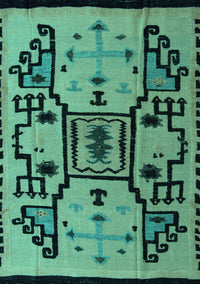 Abstract Turquoise Modern Rug, abs5128turq