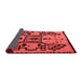 Abstract Red Modern Area Rugs