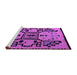 Sideview of Machine Washable Abstract Purple Modern Area Rugs, wshabs5128pur