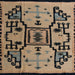 Square Abstract Dark Brown Modern Rug, abs5128