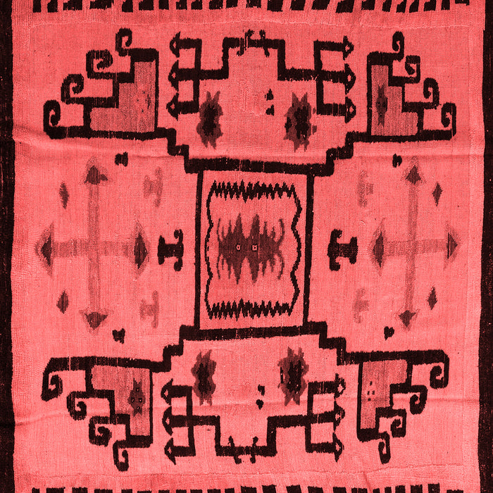 Machine Washable Abstract Red Modern Rug, wshabs5128red