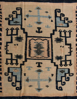 Abstract Dark Brown Modern Rug, abs5128