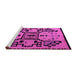 Sideview of Machine Washable Abstract Pink Modern Rug, wshabs5128pnk