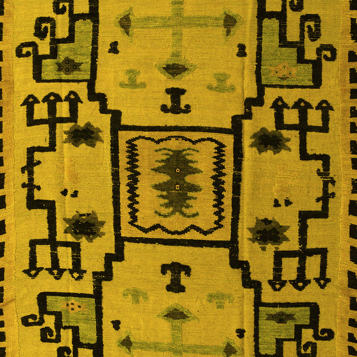 Machine Washable Abstract Yellow Modern Rug, wshabs5128yw