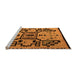 Sideview of Machine Washable Abstract Orange Modern Area Rugs, wshabs5128org