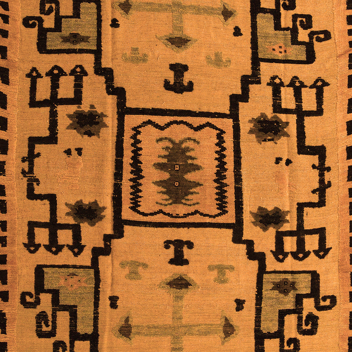 Machine Washable Abstract Orange Modern Area Rugs, wshabs5128org