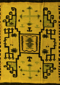 Abstract Yellow Modern Rug, abs5128yw