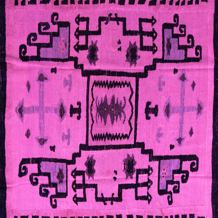 Square Machine Washable Abstract Pink Modern Rug, wshabs5128pnk